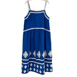 LOFT Blue and White Maxi Dress